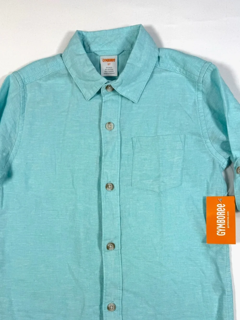 NWT‎ GYMBOREE Boys 5T Linen Cotton Button Down Shirt Coastal Beach Preppy NEW